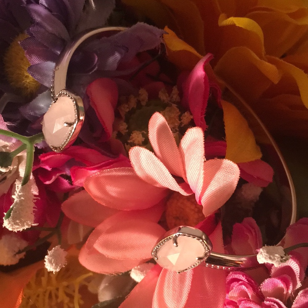 Kendra Scott Rose Quartz Pinch Cuff Bracelet